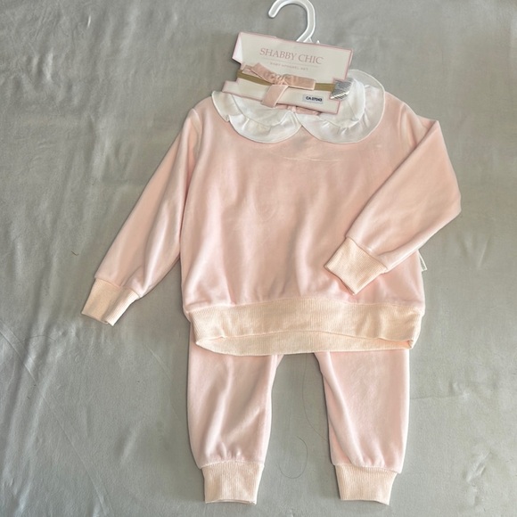 Shabby Chic - NWT - Pink and White Cozy 3-piece set - Picture 1 of 4